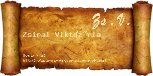 Zsirai Viktória névjegykártya